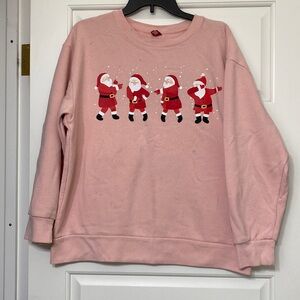 Pink Dancing Santa Sweatshirt